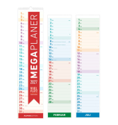 Streifenkalender 103635, Megaplaner, 1 Monat / 1 Seite, 14,5x70cm, 2027