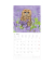 Wandkalender 160188, Eulen, 1 Monat / 1 Seite, 30x60cm, 2027