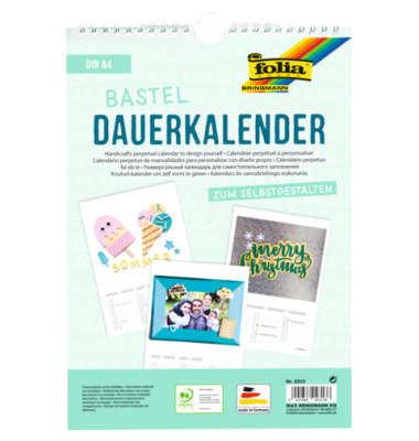 Bastelkalender 2313, 1 Monat / 1 Seite, 21x30cm (A4), Jahresunabh&auml;ngig
