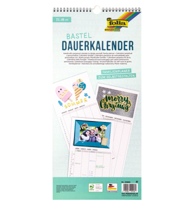 Bastelkalender 23602, 1 Monat / 1 Seite, 5 Spalten, 23x49cm, Jahresunabh&auml;ngig