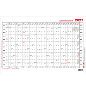 Plakatkalender 3V, Jahres&uuml;bersicht, 1 Jahr / 1 Seite, 42x29,7cm (A3 quer), 2027