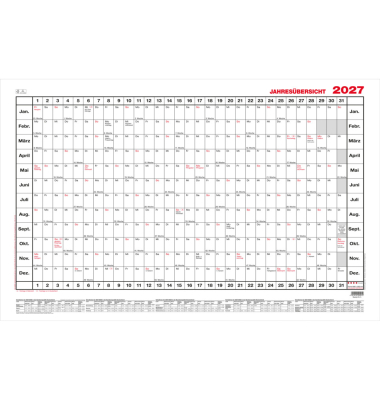 Plakatkalender 4, 1 Jahr / 1 Seite, 59,4x42cm (A2 quer), 2027