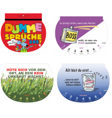 Bildkalender 1302, Dumme Spr&uuml;che, 1 Woche / 1 Seite, 28,7x21cm, 2027