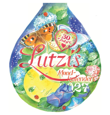 Tagesabrei&szlig;kalender 2303, Luzis Mondkalender, 1 Tag / 1 Seite, &Oslash; 16cm, 2027