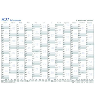 Plakatkalender 641YPA3DE22, Lumocolor, 12 Monate / 1 Seite, 42x29,7cm (A3 quer), 2027