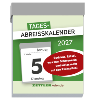 Tagesabrei&szlig;kalender 302-0000, 1 Tag / 1 Seite, 5,4x7,2cm, 2027