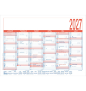 Plakatkalender 908-1315, 6 Monate / 1 Seite, 29,7x21cm (A4 quer), 2024*, 2027