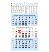 Dreimonatskalender 958-0015, 3 Monate / 1 Seite, 29,7x56,5cm, 2027