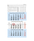Dreimonatskalender 958-0015, 3 Monate / 1 Seite, 29,7x56,5cm, 2027