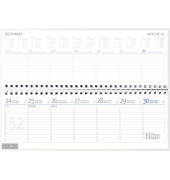 Querkalender 59800, 1 Woche / 2 Seiten, 29,8x13cm (quer), 2027