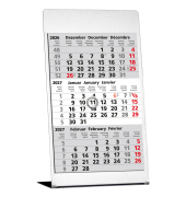 Dreimonatskalender Tischaufsteller 77000, 3 Monate / 1 Seite, 10,5x23cm, 2027