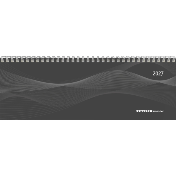 Zettler Tischkalender 660038, 1 Woche / 2 Seiten, 30x10cm (BxH) (quer), 2027 4069095014596 Zettler