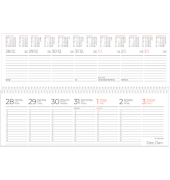 Schreibtischquerkalender 116-0015, 1 Woche / 2 Seiten, 29,6x9,9cm (quer), 2027
