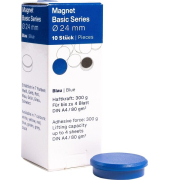 Magnet Basic-Series 24 mm, Haftkraft 300 g, 10 St&uuml;ck, blau