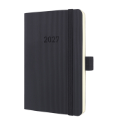 Buchkalender C2723, schwarz, 1 Woche / 2 Seiten