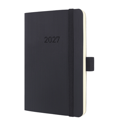Buchkalender C2723, schwarz, 1 Woche / 2 Seiten