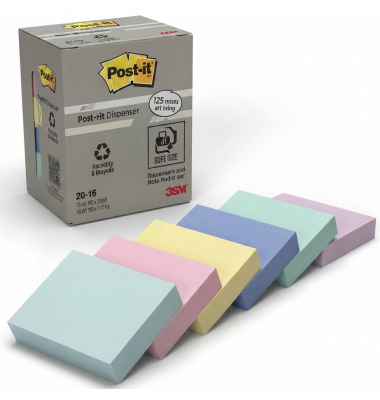 Haftnotizen 653-1GB, 51x38mm, farbig sortiert, rechteckig