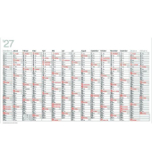 Plakatkalender K15, Omikron, 15 Monate / 1 Seite, 122x68,5cm, 2027