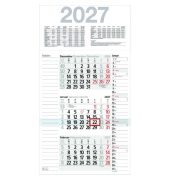 Dreimonatskalender M3KPN, Kombiplan, 3 Monate / 1 Seite, 30x56cm, 2027