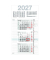 Dreimonatskalender M3KPN, Kombiplan, 3 Monate / 1 Seite, 30x56cm, 2027