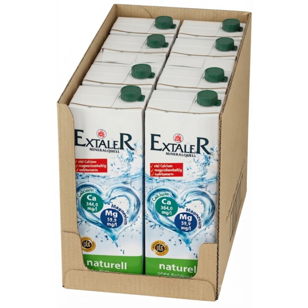 Extaler Mineralwasser Naturell 601792009, still, 8x 1,5 Liter, im Tetrapack 4100060002764 Extaler 8 Stück
