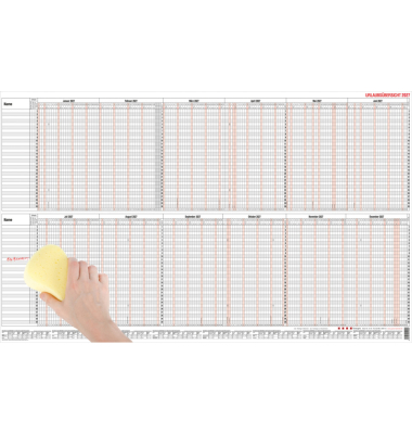 Urlaubsplaner 12-40MB, 12 Monate / 1 Seite, 98,5x60cm, 2027