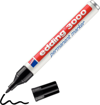 Permanentmarker 3000, 4-3000001, St&uuml;ck, schwarz, 1,5-3mm Rundspitze