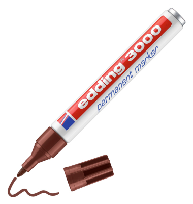 Permanentmarker 3000, 4-3000007, St&uuml;ck, braun, 1,5-3mm Rundspitze