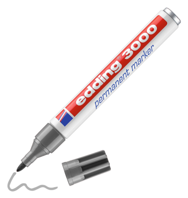 Permanentmarker 3000, 4-3000012, St&uuml;ck, grau, 1,5-3mm Rundspitze