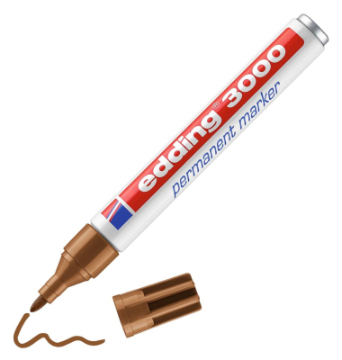 Permanentmarker 3000, 4-3000013, St&uuml;ck, ocker, 1,5-3mm Rundspitze