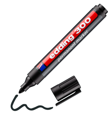 Permanentmarker 300, 4-300001, St&uuml;ck, schwarz, 1,5-3mm Rundspitze