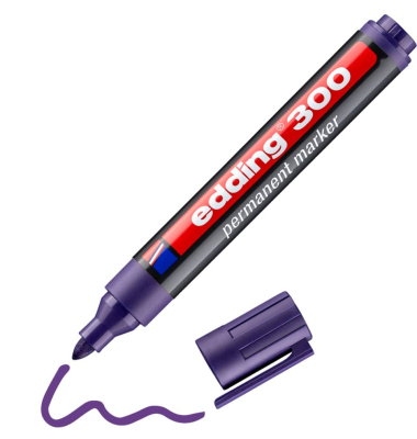 Permanentmarker 300, 4-300008, St&uuml;ck, violett, 1,5-3mm Rundspitze