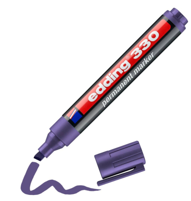 Permanentmarker, 330-008, St&uuml;ck, violett, 1,5-3mm Keilspitze