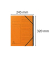 Ordnungsmappe Echter Colorspan-Karton 541204E, 1-12, orange, Din A4, 12 F&auml;cher