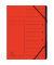 Ordnungsmappe Echter Colorspan-Karton 540705E, 1-7, rot, A4, 7 F&auml;cher