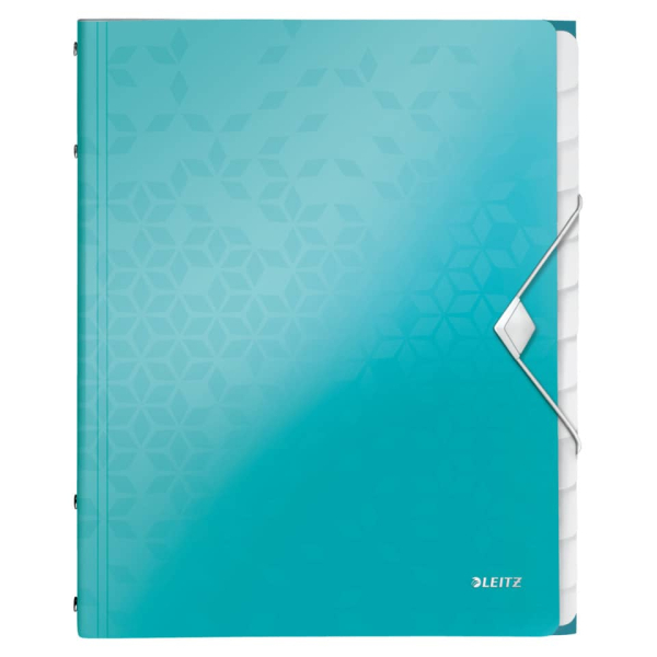 Leitz Ordnungsmappe WOW 4634-00-51, 12-teilig blanko, eisblau, A4, 12 Fächer 4002432106301 Leitz