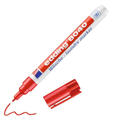 W&auml;schemarker 8040 rot 1mm Rundspitze