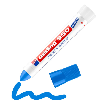 Industriemarker 950 blau 10mm Rundspitze