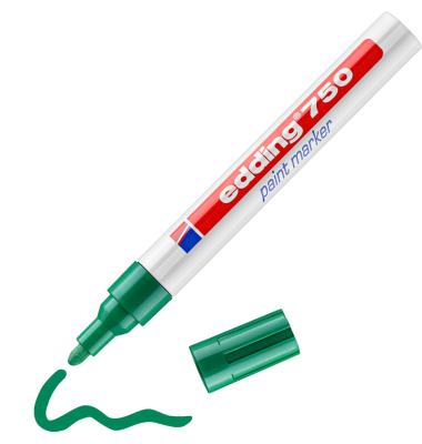 Lackmarker 750, 4-750004, Stift, gr&uuml;n, 2-4mm Rundspitze