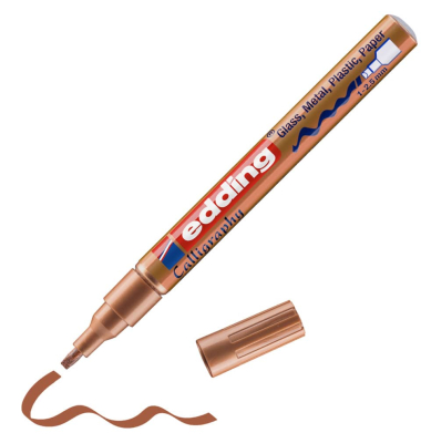 Lackmarker Glanzlack-Marker, 753-055, Stift, kupfer, 1-2,5mm Calligraphyspitze