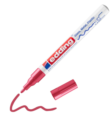 Lackmarker 751 creative, 751-9-002, Stift, rot, 1-2mm Rundspitze