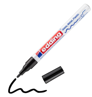Lackmarker 751 creative, 751-9-001, Stift, schwarz, 1-2mm Rundspitze