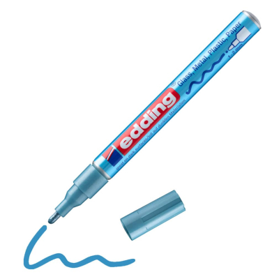 Lackmarker Glanzlack-Marker, 751-9-070, Stift, hellblau, 1-2mm Rundspitze