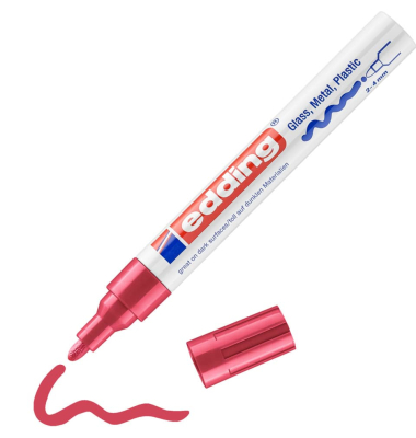 Lackmarker Glanzlack-Marker, 750CR-002, Stift, rot, 2-4mm Rundspitze