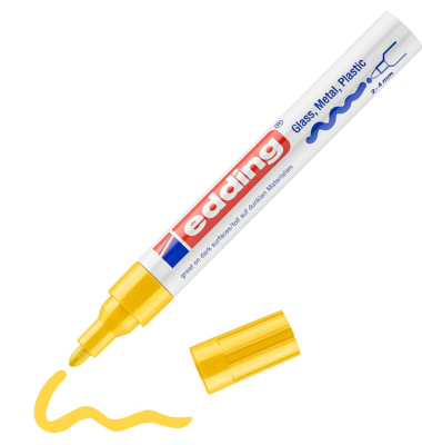 Lackmarker Glanzlack-Marker, 750CR-005, Stift, gelb, 2-4mm Rundspitze