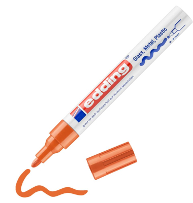 Lackmarker Glanzlack-Marker, 750CR-006, Stift, orange, 2-4mm Rundspitze