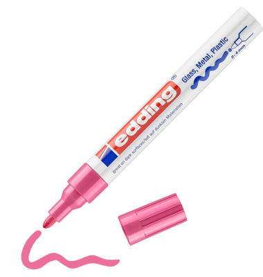 Lackmarker 750, 750-9-009, Stift, rosa, 2-4mm Rundspitze
