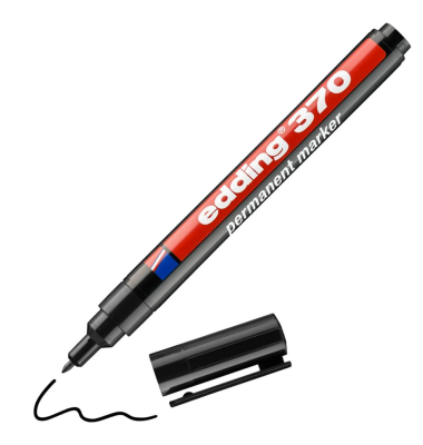 Permanentmarker 370, 370 1, St&uuml;ck, schwarz, 1mm Rundspitze