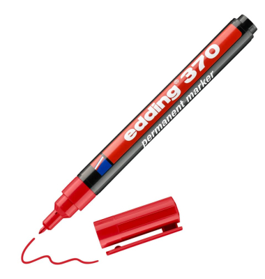 Permanentmarker 370, 4-370002, St&uuml;ck, rot, 1mm Rundspitze
