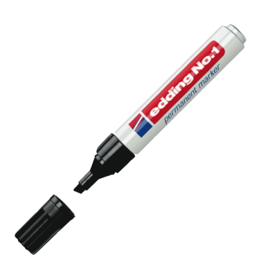 Permanentmarker No.1, 1-001, St&uuml;ck, schwarz, 1-5mm Keilspitze